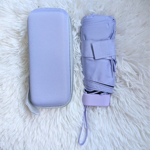 Lavender Mini Umbrella in Travel Case - Picture 4 of 8